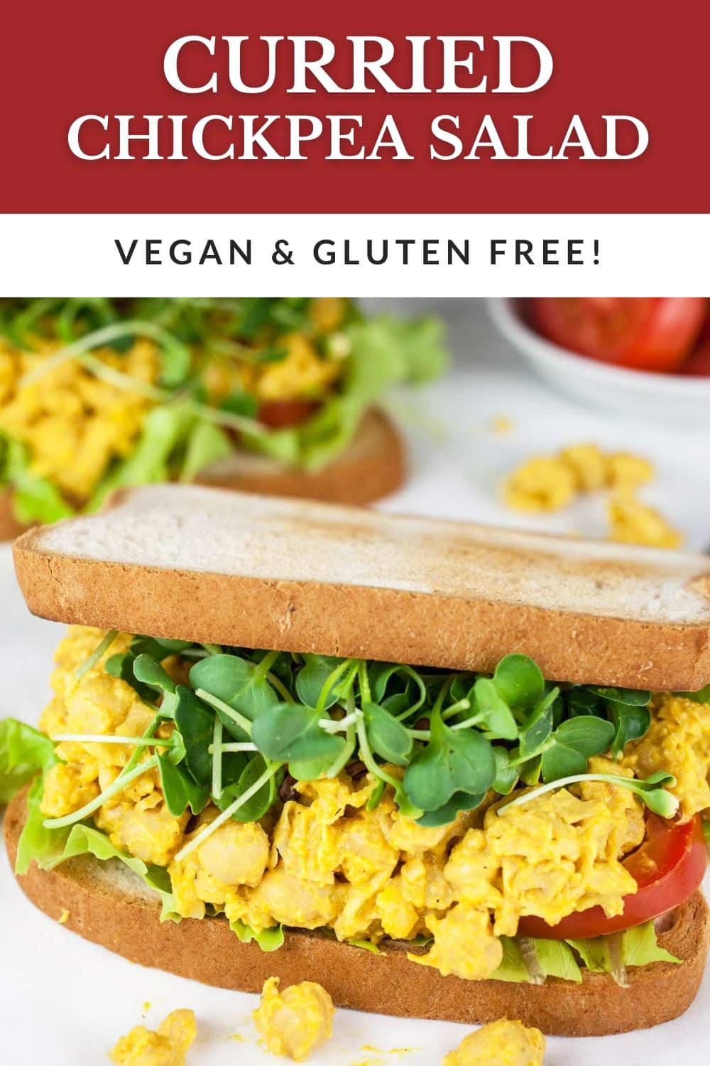 Curried Chickpea Salad Sandwich | The Rustic Foodie®