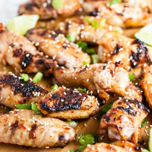 Asian Grilled Chicken Wings | The Rustic Foodie®