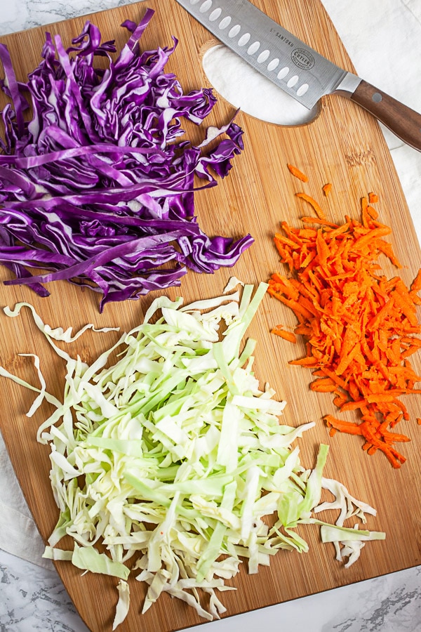 Asian Cabbage Slaw with Miso Ginger Dressing | The Rustic Foodie®