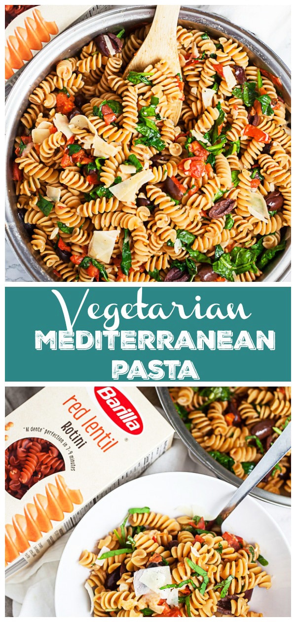Mediterranean Pasta (Vegetarian) | The Rustic Foodie®