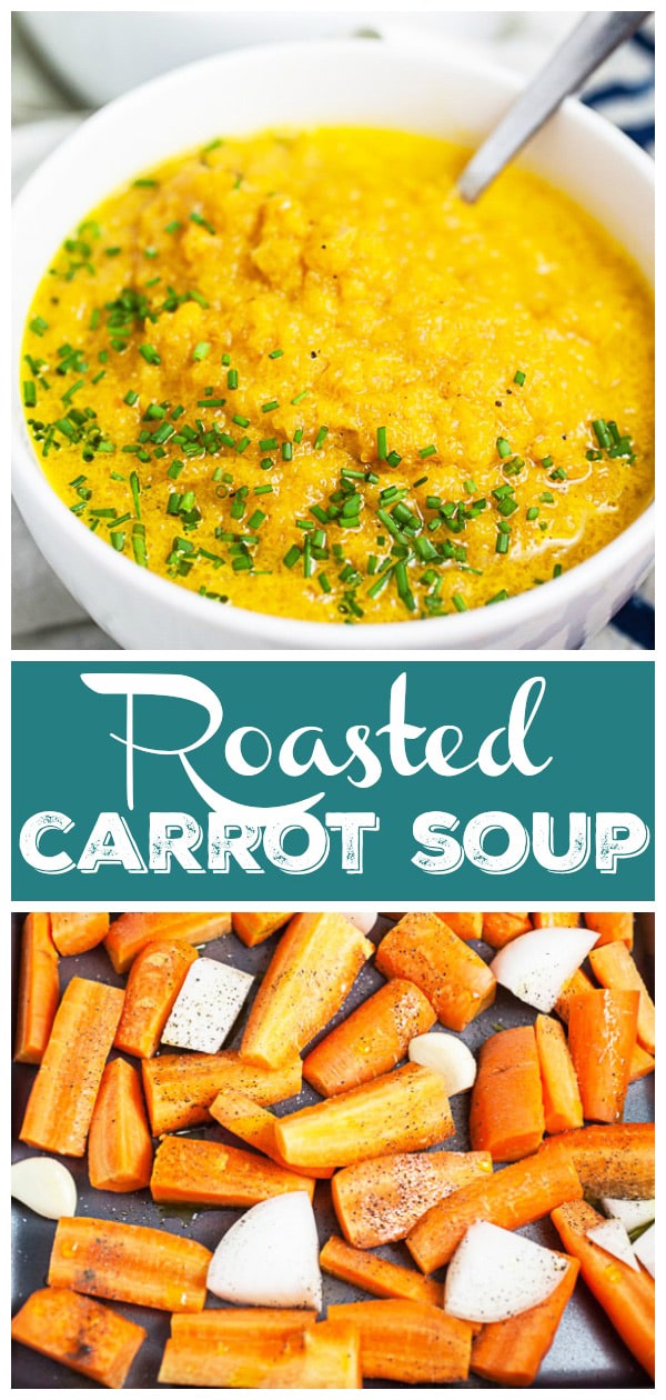 Roasted Carrot Soup with Ginger (Vegan) | The Rustic Foodie®