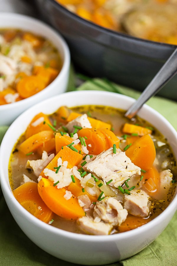Leftover Turkey Rice Soup | The Rustic Foodie®