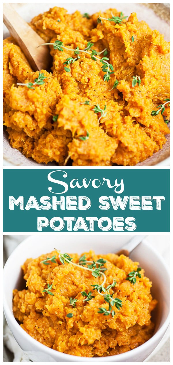 Mashed Sweet Potatoes & Garlic Herb Butter | The Rustic Foodie®