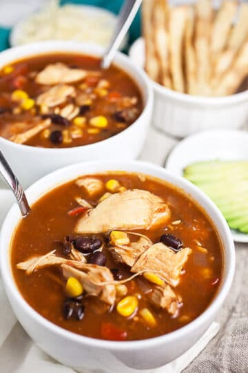 Chicken Tortilla Soup (Crockpot) | The Rustic Foodie®