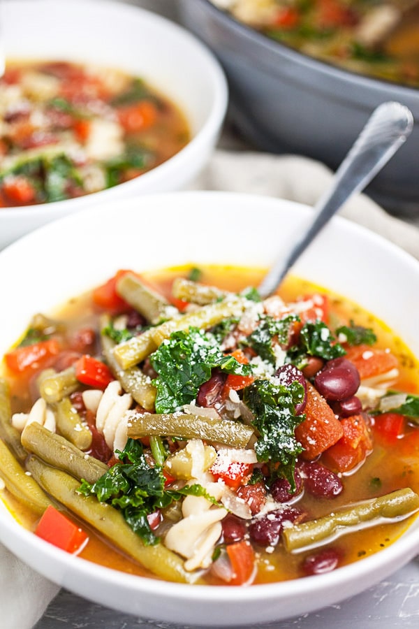 Tuscan Vegetable Soup with Noodles | The Rustic Foodie®