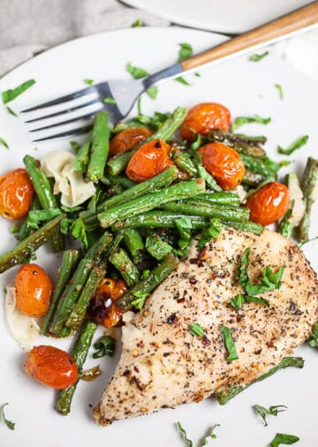Sheet Pan Italian Chicken and Green Beans | The Rustic Foodie®