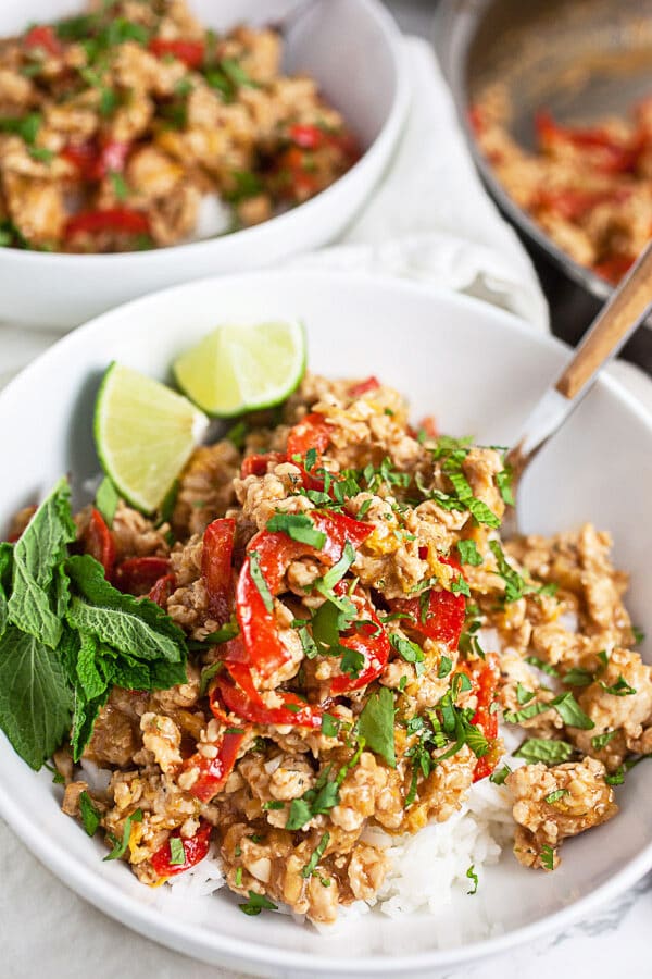 Chicken Rice - Healthy Minced Chicken Rice Recipe on