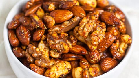 Sweet & Spicy Roasted Party Nuts Recipe - Cookie and Kate