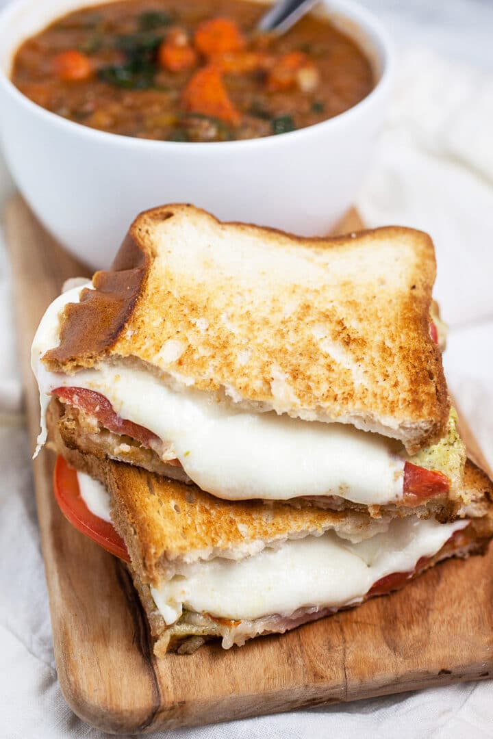 Italian Mozzarella Grilled Cheese Sandwich | The Rustic Foodie®