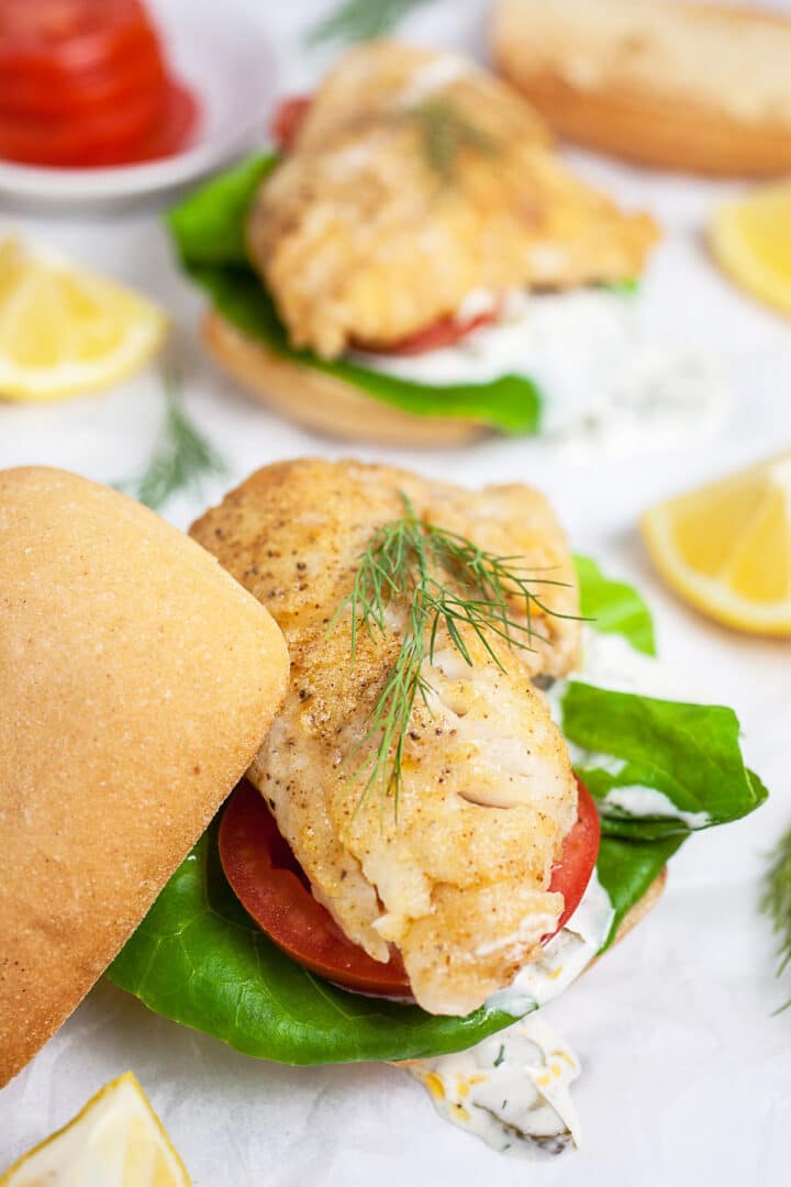 Pan Fried Walleye Sandwich | The Rustic Foodie®