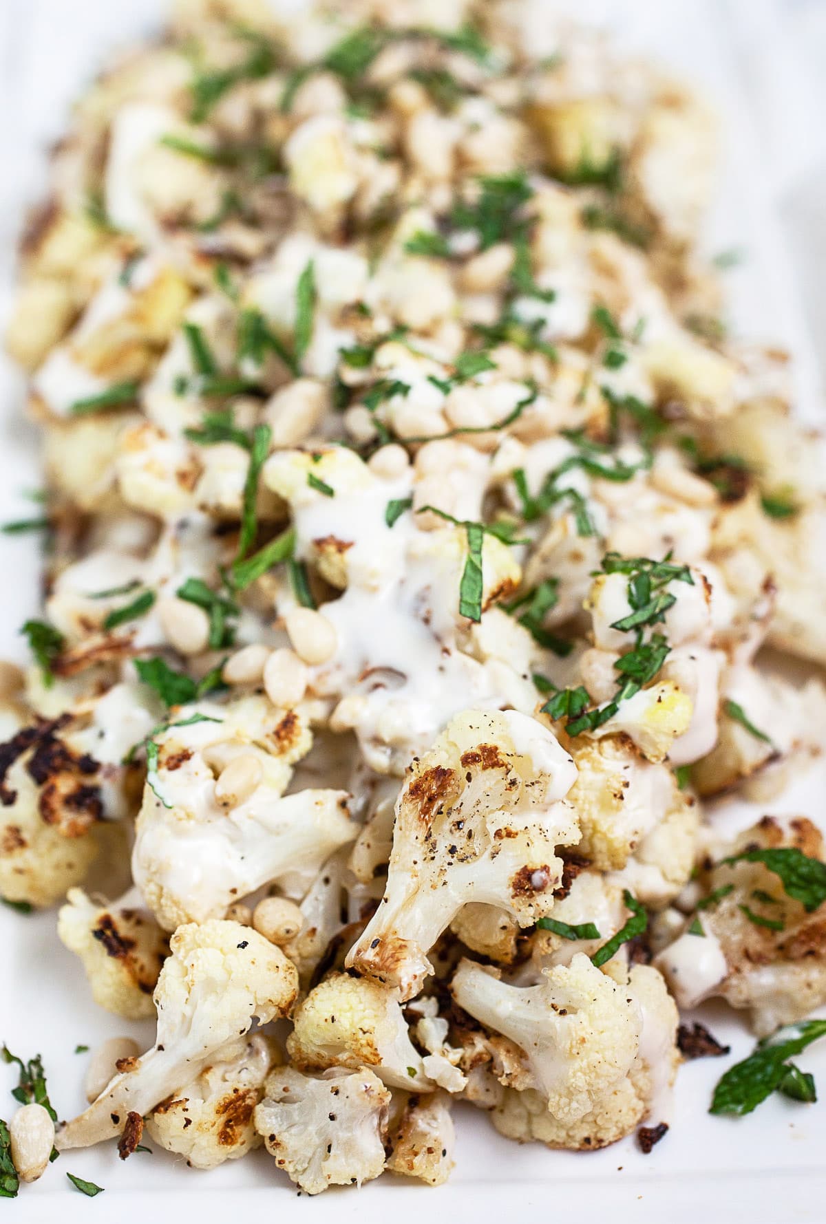 Mediterranean Roasted Cauliflower & Tahini | The Rustic Foodie®