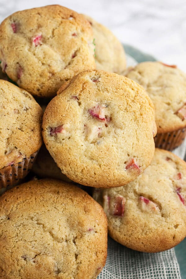 Gluten Free Rhubarb Muffins with Streusel Recipe | The Rustic Foodie®