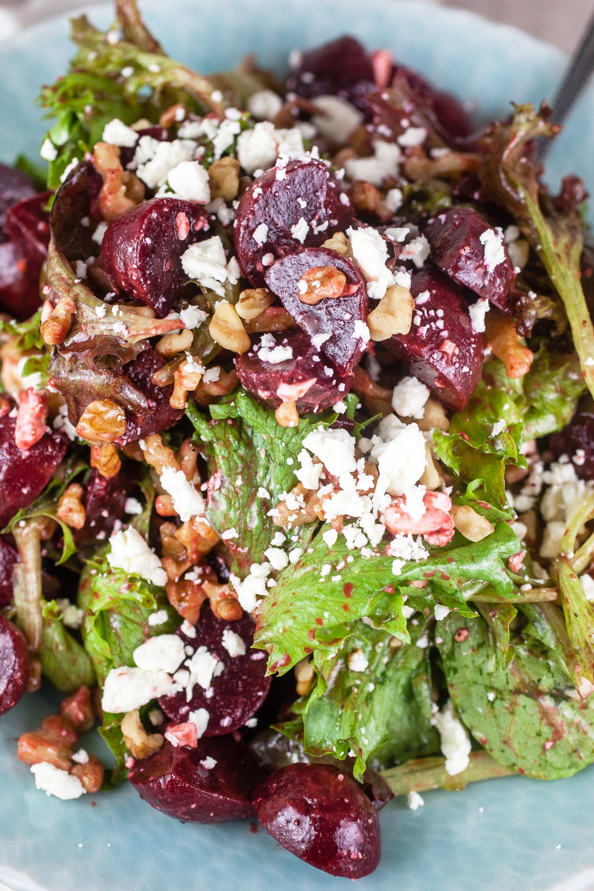 Pickled Beet Salad with Feta and Walnuts | The Rustic Foodie®
