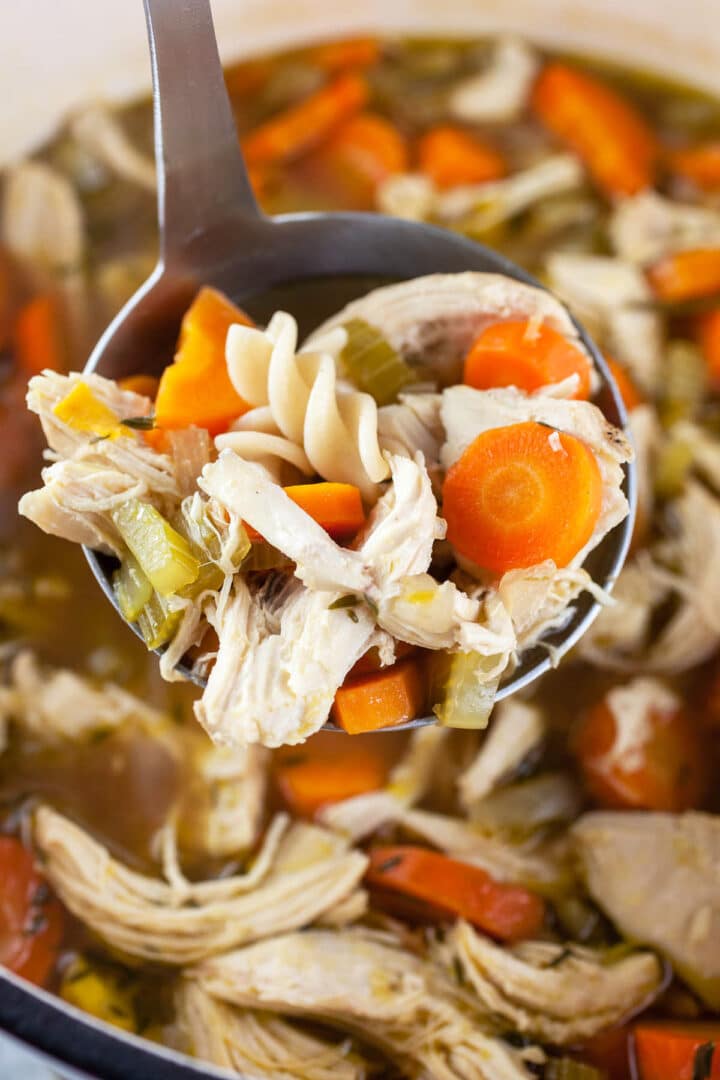 Dutch Oven Chicken Noodle Soup | The Rustic Foodie®