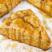 Gluten Free Pumpkin Scones (Maple Glazed) | The Rustic Foodie®