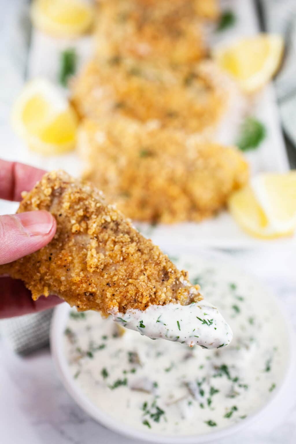 Breaded Walleye Fish Fingers | The Rustic Foodie®