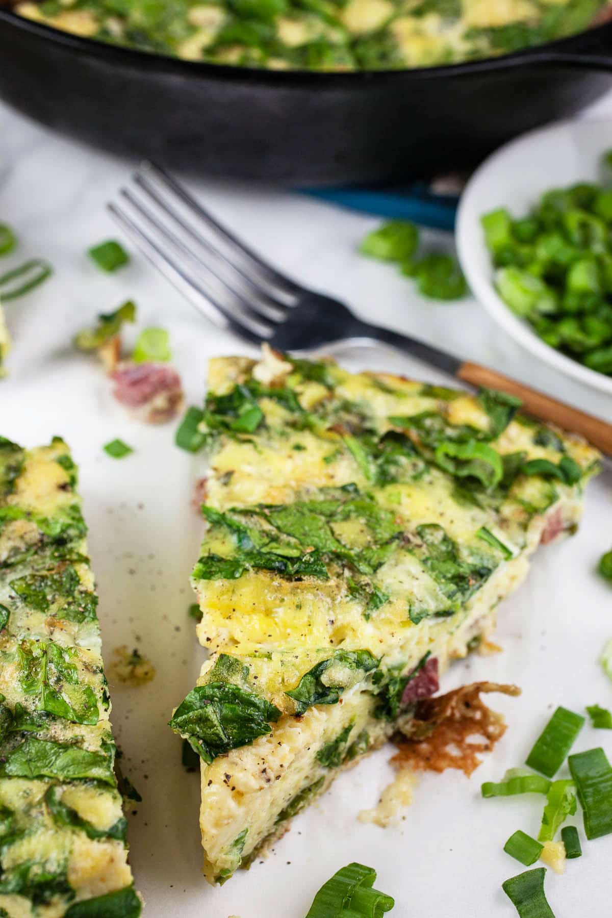 Ham and Cheese Frittata with Asparagus | The Rustic Foodie®