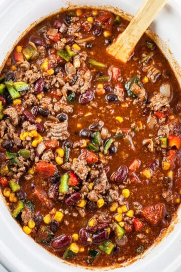 Ground Beef Chili (Slow Cooker) | The Rustic Foodie®