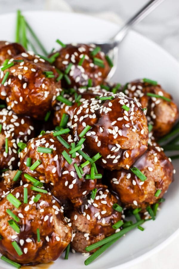 Teriyaki Turkey Meatballs (Gluten Free) | The Rustic Foodie®