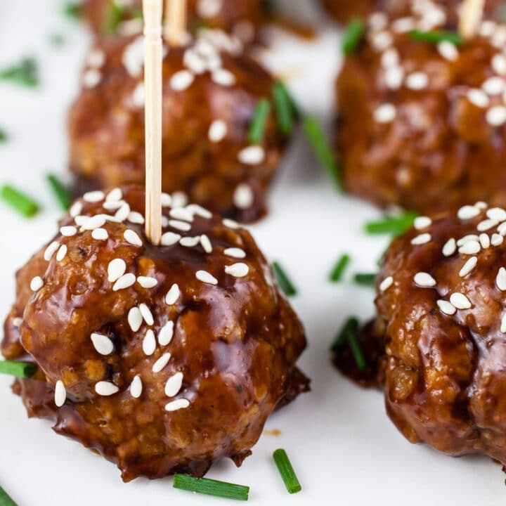 Teriyaki Turkey Meatballs (Gluten Free) | The Rustic Foodie®