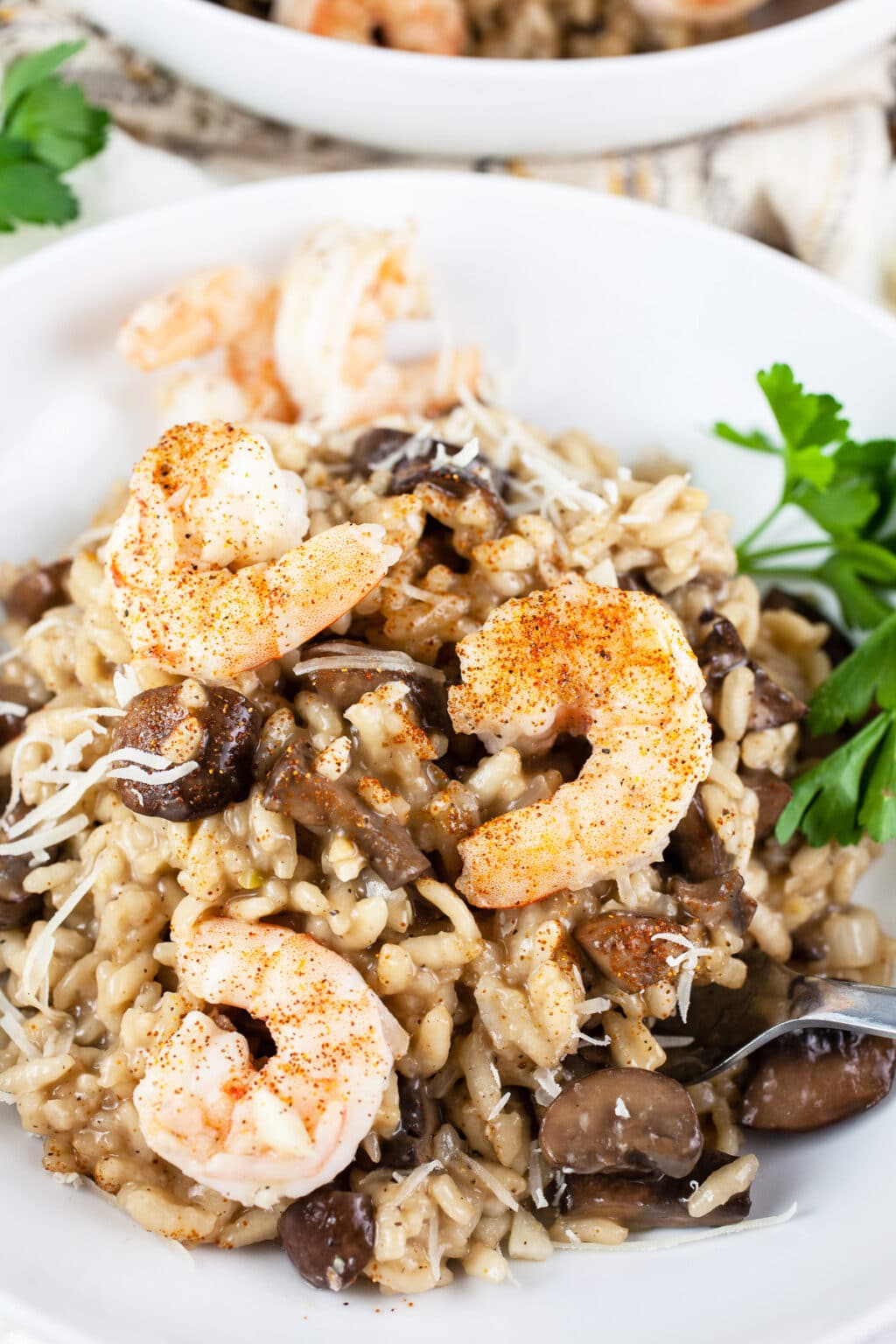 Mushroom Shrimp Risotto The Rustic Foodie®