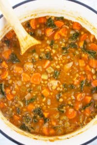 Sausage Lentil Kale Soup | The Rustic Foodie®