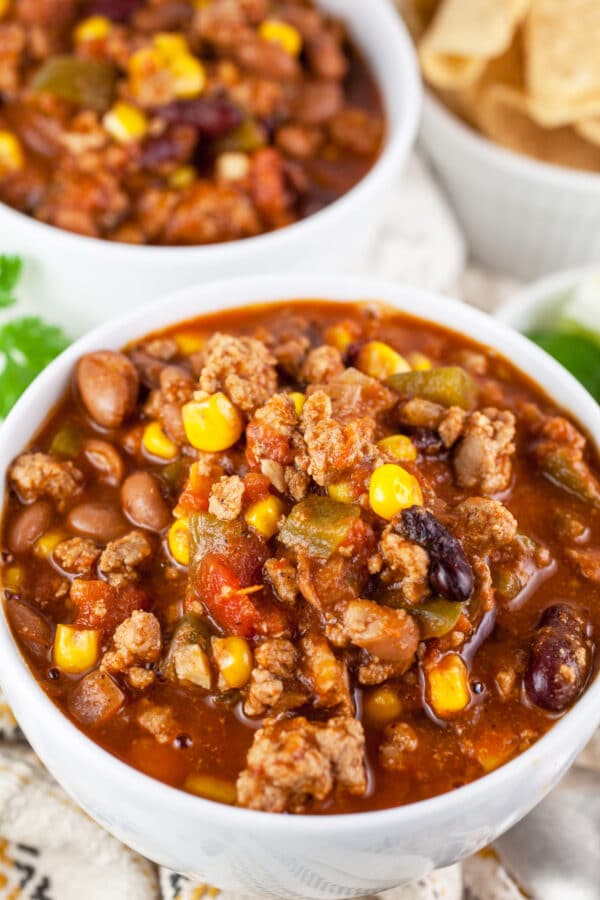Slow Cooker Turkey Chili | The Rustic Foodie®