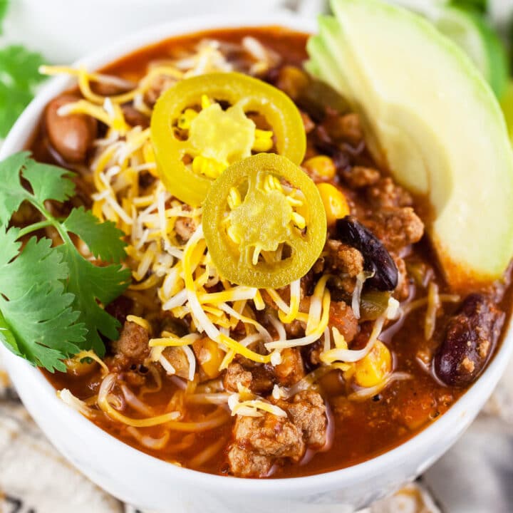 Slow Cooker Turkey Chili | The Rustic Foodie®