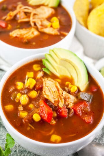 Slow Cooker Chicken Corn Soup | The Rustic Foodie®